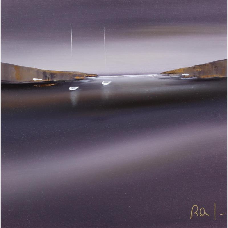 Painting Rivage 52 by Roussel Marie-Ange et Fanny | Painting Figurative Marine Minimalist Oil