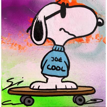 Painting Snoopy in summer by Mestres Sergi | Painting Pop-art Acrylic, Graffiti Pop icons