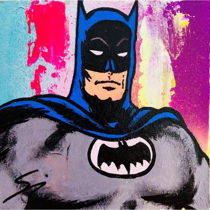 Painting Classic batman by Mestres Sergi | Painting Pop-art Acrylic, Graffiti Pop icons