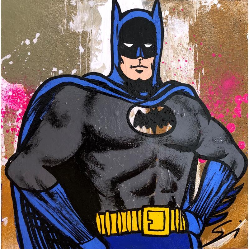Peinture Classic batman par Mestres Sergi | Tableau Pop-art Icones Pop Graffiti Acrylique