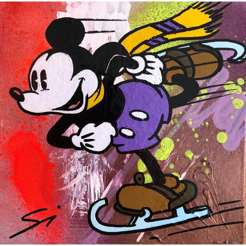 Painting Mickey skater by Mestres Sergi | Painting Pop-art Acrylic, Graffiti Pop icons