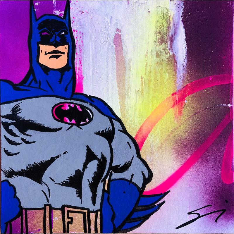 Gemälde I’ m Batman von Mestres Sergi | Gemälde Pop-Art Pop-Ikonen Graffiti Acryl
