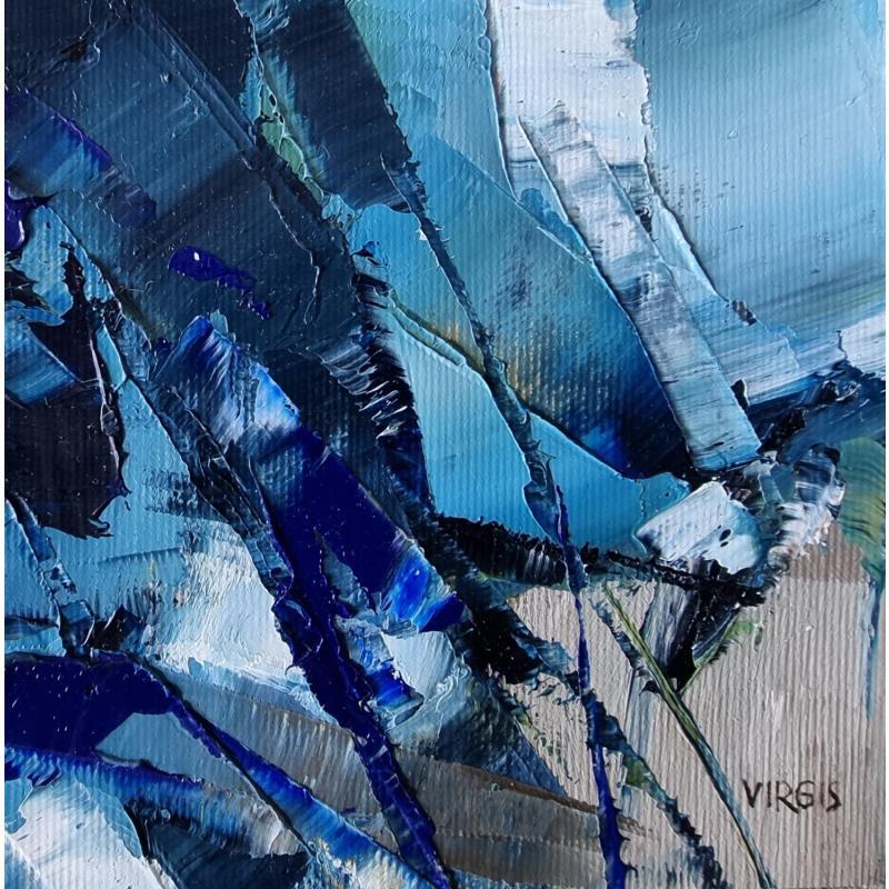 Painting Blue sound architecture by Virgis | Painting Abstract Minimalist Oil