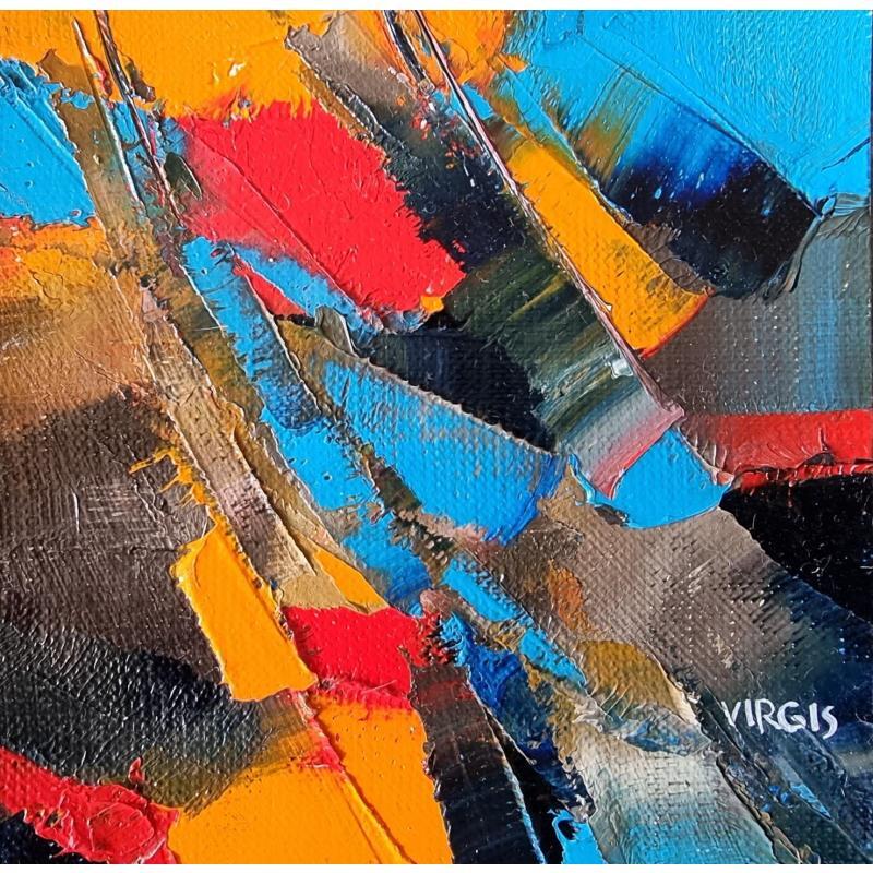 Peinture Festive season par Virgis | Tableau Abstrait Huile Minimaliste