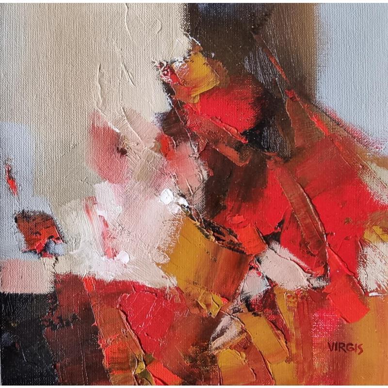 Painting Coming evening by Virgis | Painting Abstract Oil Minimalist