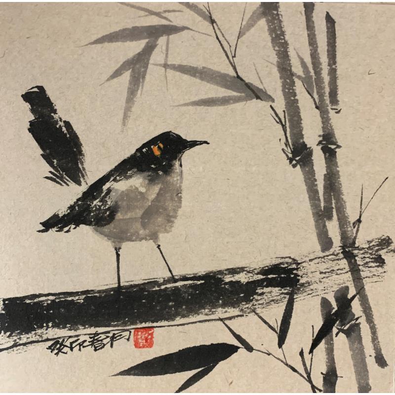 Painting Bird by Yu Huan Huan | Painting Figurative Animals Ink