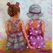 Painting Pequenas flores by Escobar Francesca | Painting Figurative Child Wood Acrylic