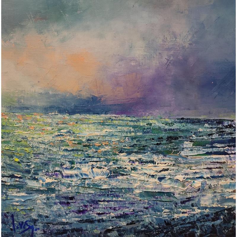 Painting Tourmaline by Levesque Emmanuelle | Painting Abstract Oil Landscapes, Marine, Nature
