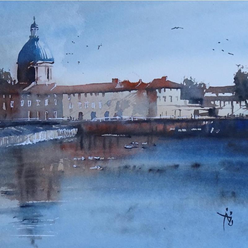 Painting Charmeuse Garonne by Abbatucci Violaine | Painting Figurative Watercolor Pop icons