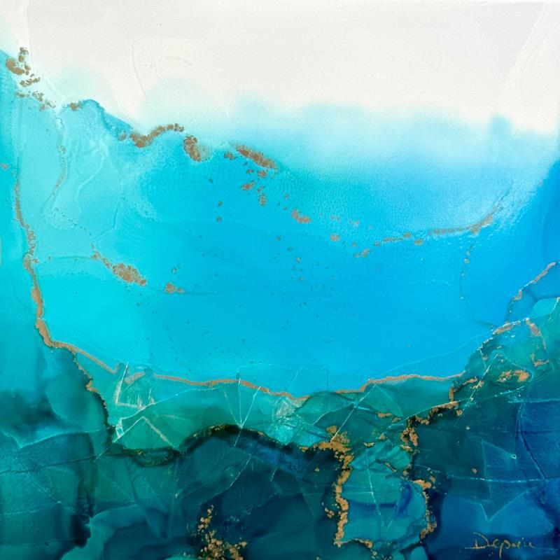 Painting F2 _1355 POESIE MARINE by Depaire Silvia | Painting Abstract Acrylic, Ink, Metal Landscapes, Marine, Minimalist, Pop icons