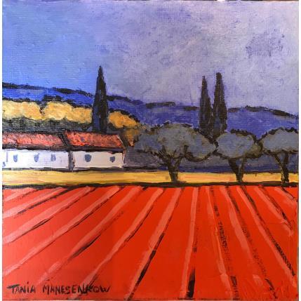 Painting Le Lauragais  by Manesenkow Tania | Painting Figurative Acrylic, Oil Landscapes