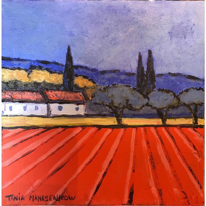 Painting Le Lauragais  by Manesenkow Tania | Painting Figurative Landscapes Oil Acrylic