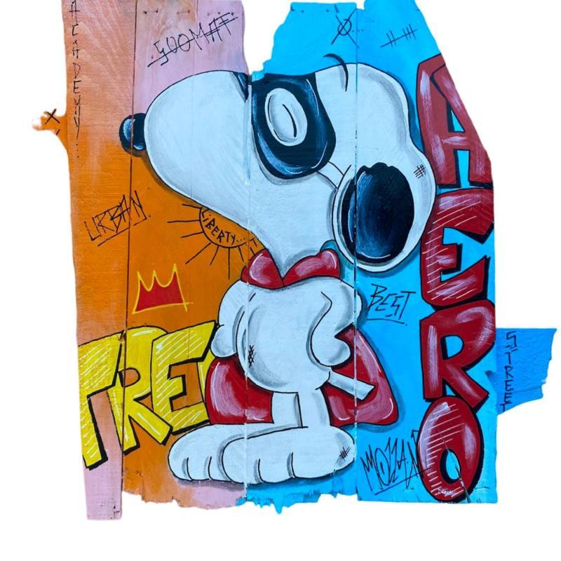Peinture Hero par Molla Nathalie  | Tableau Pop-art Icones Pop Bois Acrylique Posca