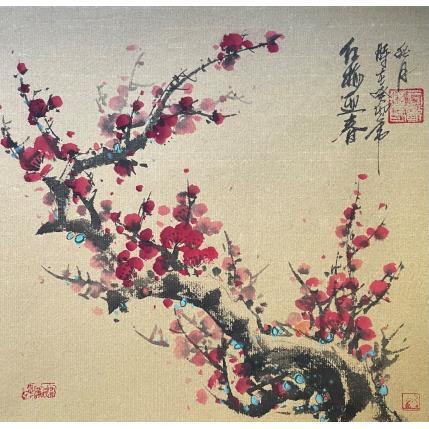 Peinture Cherry blossom  par Yu Huan Huan | Tableau Figuratif Encre Nature