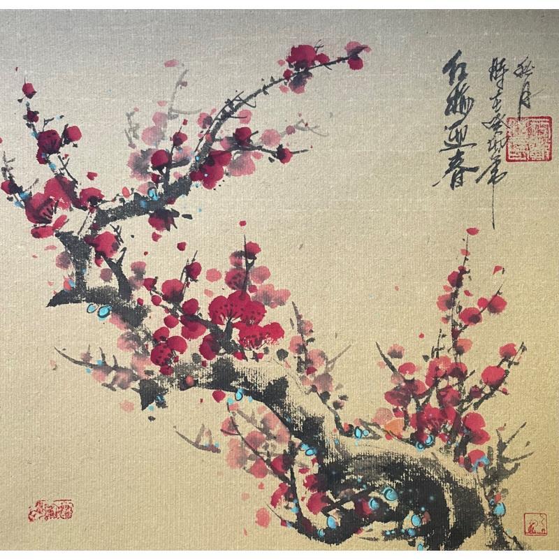 Gemälde Cherry blossom  von Yu Huan Huan | Gemälde Figurativ Natur Tinte
