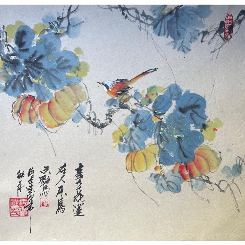 Gemälde Spring remains  von Yu Huan Huan | Gemälde Figurativ Natur Tinte