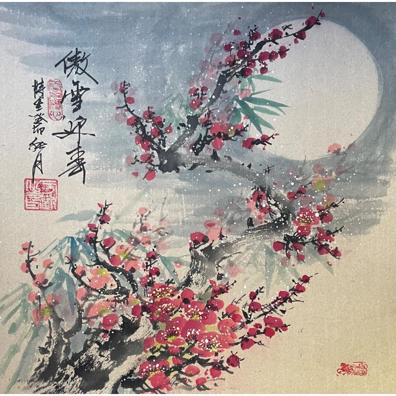 Gemälde Snowy pride  von Yu Huan Huan | Gemälde Figurativ Natur Tinte
