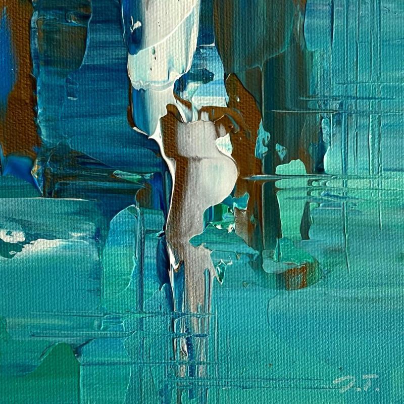 Peinture Fantasy in Blue par Talts Jaanika | Tableau Abstrait Minimaliste Acrylique