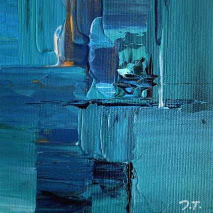 Peinture Fantasy in Blue (iii) par Talts Jaanika | Tableau Abstrait Acrylique minimaliste