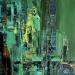 Gemälde Fantasy in Green (ii) von Talts Jaanika | Gemälde Abstrakt Natur Acryl