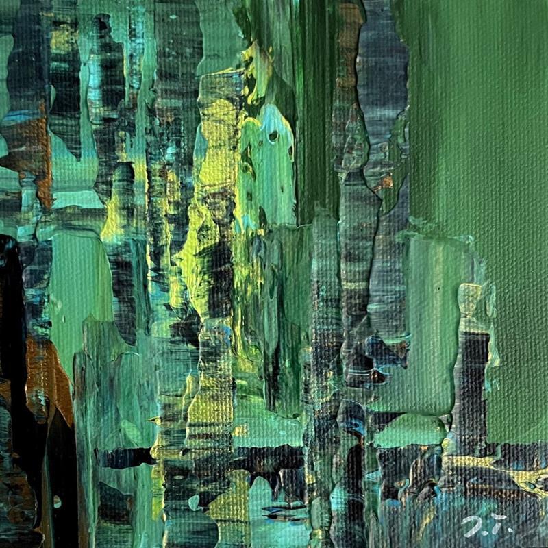 Gemälde Fantasy in Green (ii) von Talts Jaanika | Gemälde Abstrakt Natur Acryl