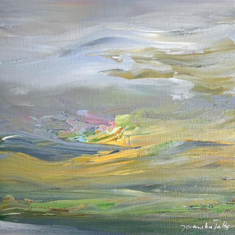 Peinture Pastel Sky (iii) par Talts Jaanika | Tableau Abstrait Paysages Marine Nature Acrylique