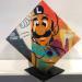 Sculpture Cube Mario par Kedarone | Sculpture Pop-art Icones Pop Graffiti