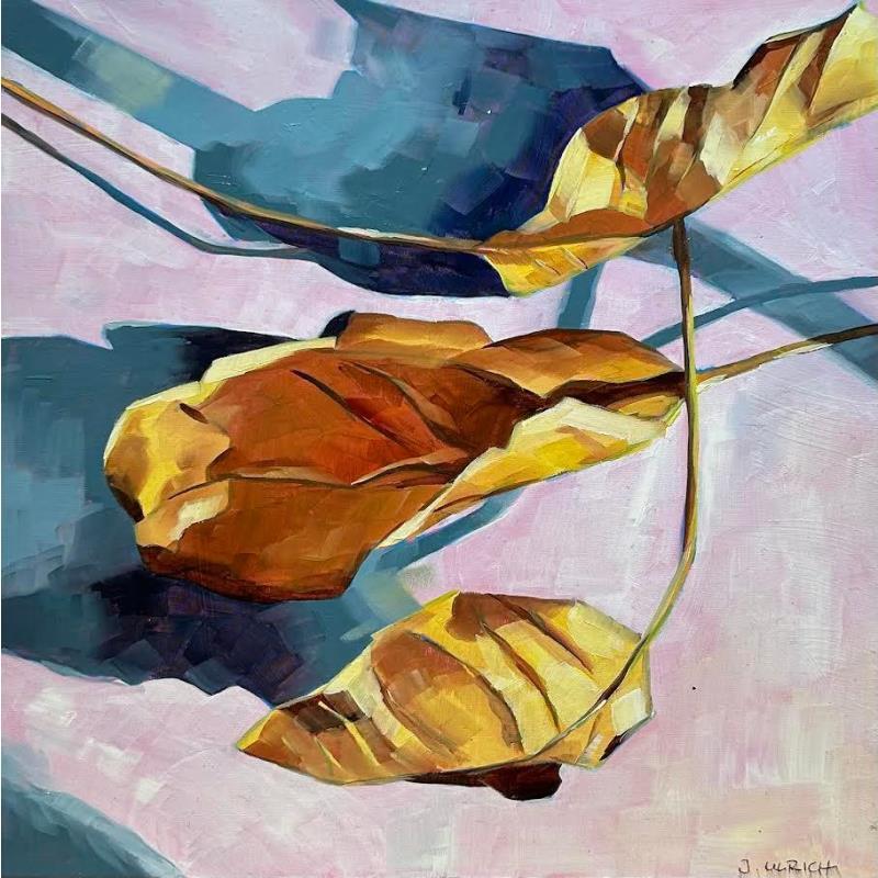Painting Fall sunny leaves by Ulrich Julia | Painting Figurative Oil