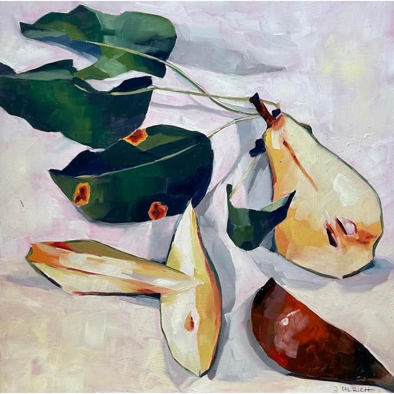 Painting Pears in the wind by Ulrich Julia | Painting Figurative Oil