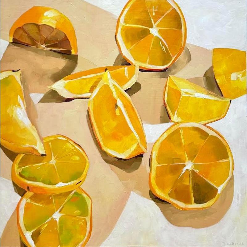 Painting Lemons by Ulrich Julia | Painting Figurative Oil