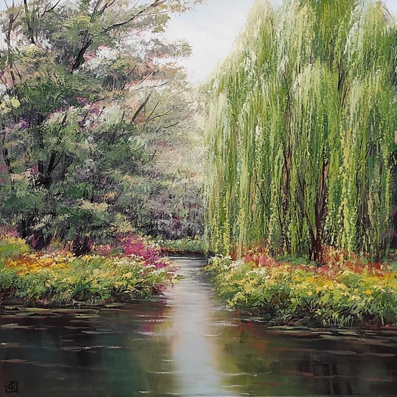 Painting I breathe calm by Requena Elena | Painting Figurative Landscapes Nature Oil