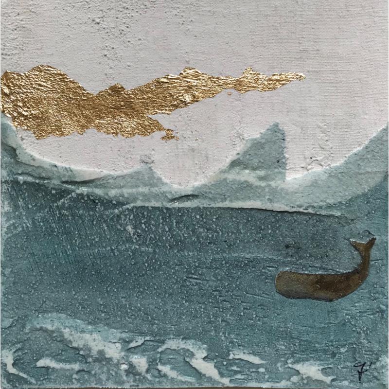 Painting CARRIBEAN SEA by Roma Gaia | Painting Naive art Acrylic, Sand Minimalist
