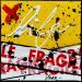 Painting Fragile life (jaune) by Costa Sophie | Painting Pop-art Society Acrylic Gluing Upcycling