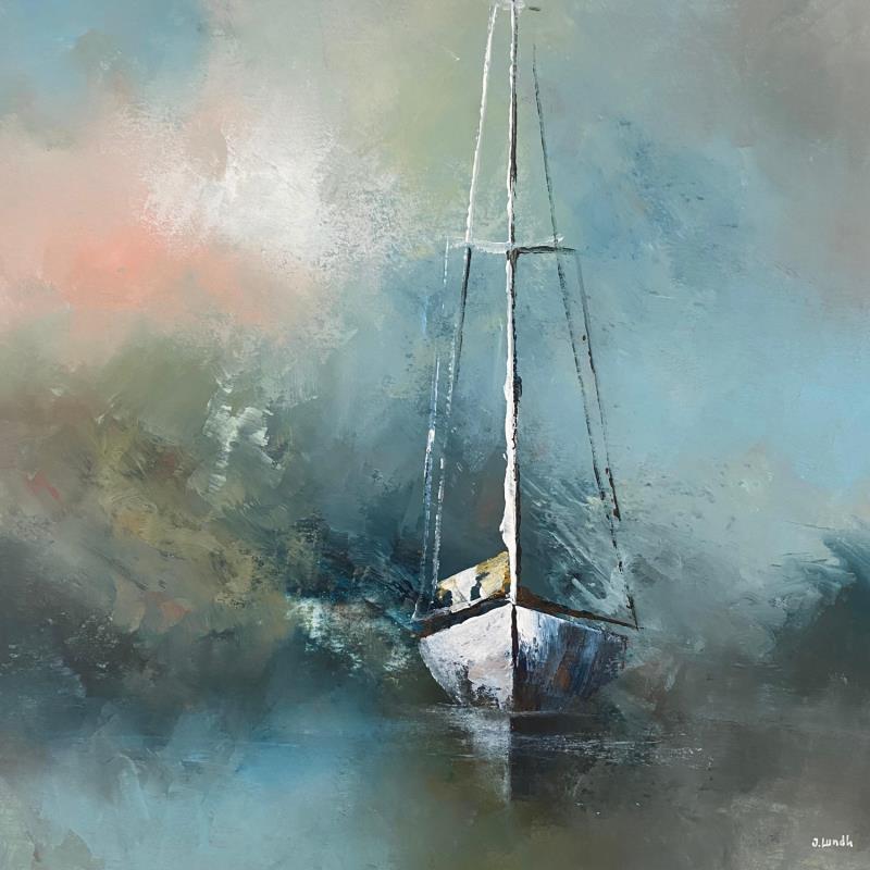 Painting Dream boat by Lundh Jonas | Painting Figurative Acrylic Marine