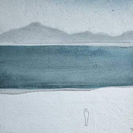 Painting Mottarone by Roma Gaia | Painting Abstract Mixed Minimalist, Marine, Landscapes