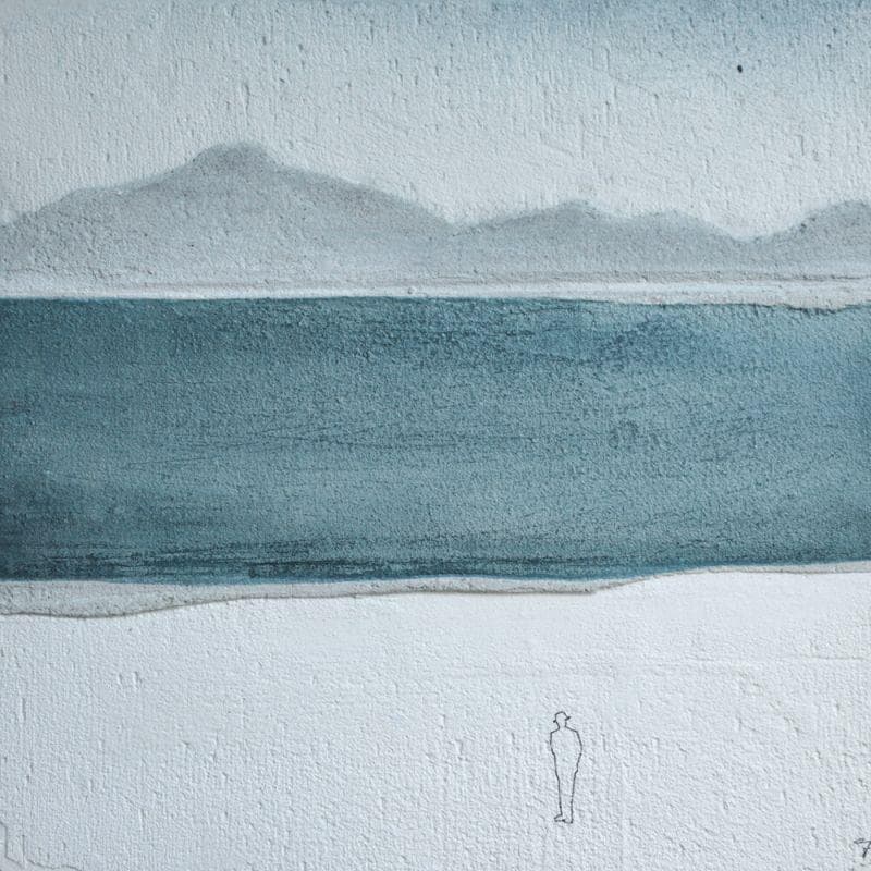 Painting Mottarone by Roma Gaia | Painting Abstract Landscapes, Marine, Minimalist