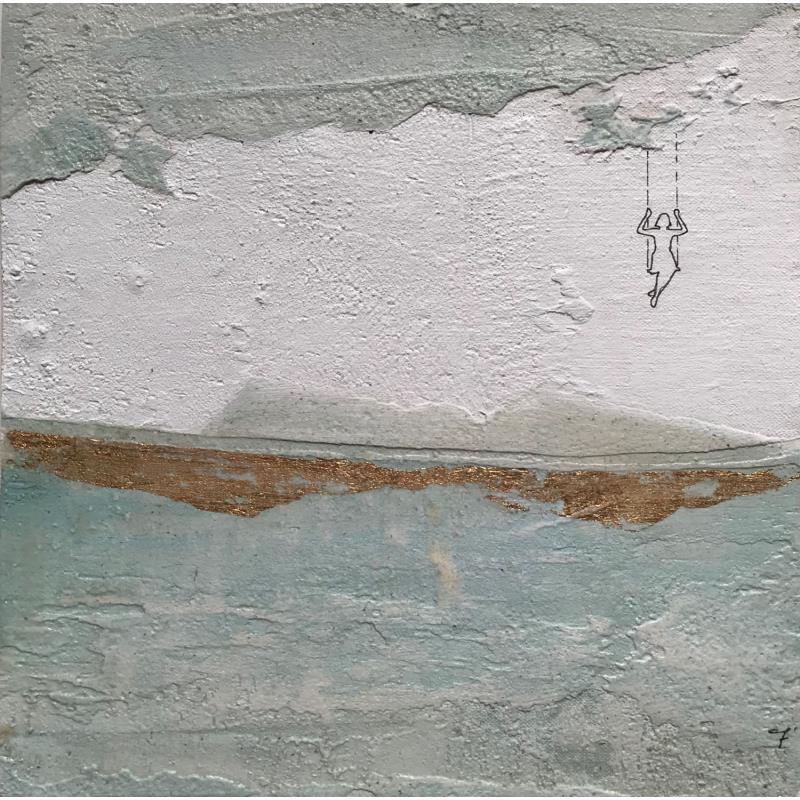 Painting PRIMAVERA by Roma Gaia | Painting Naive art Minimalist Acrylic Sand