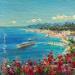 Peinture French Riviera par Pigni Diana | Tableau Figuratif Paysages Huile