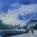 Painting Pont Royal by Abbatucci Violaine | Painting Figurative Watercolor