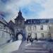 Painting En passant par la mairie  by Abbatucci Violaine | Painting Figurative Watercolor