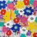 Gemälde HAPPY FLOWERS von Mam | Gemälde Pop-Art Pop-Ikonen Natur Stillleben Acryl