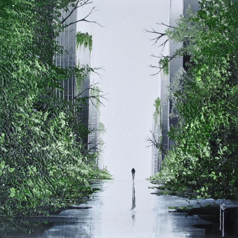 Gemälde Halo végétal von Galloro Maurizio | Gemälde Figurativ Öl Pop-Ikonen, Urban