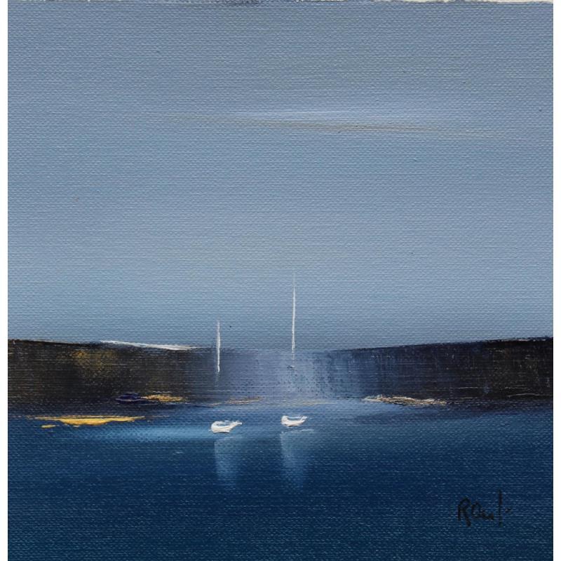 Painting Rivage 55 by Roussel Marie-Ange et Fanny | Painting Figurative Marine Minimalist Oil