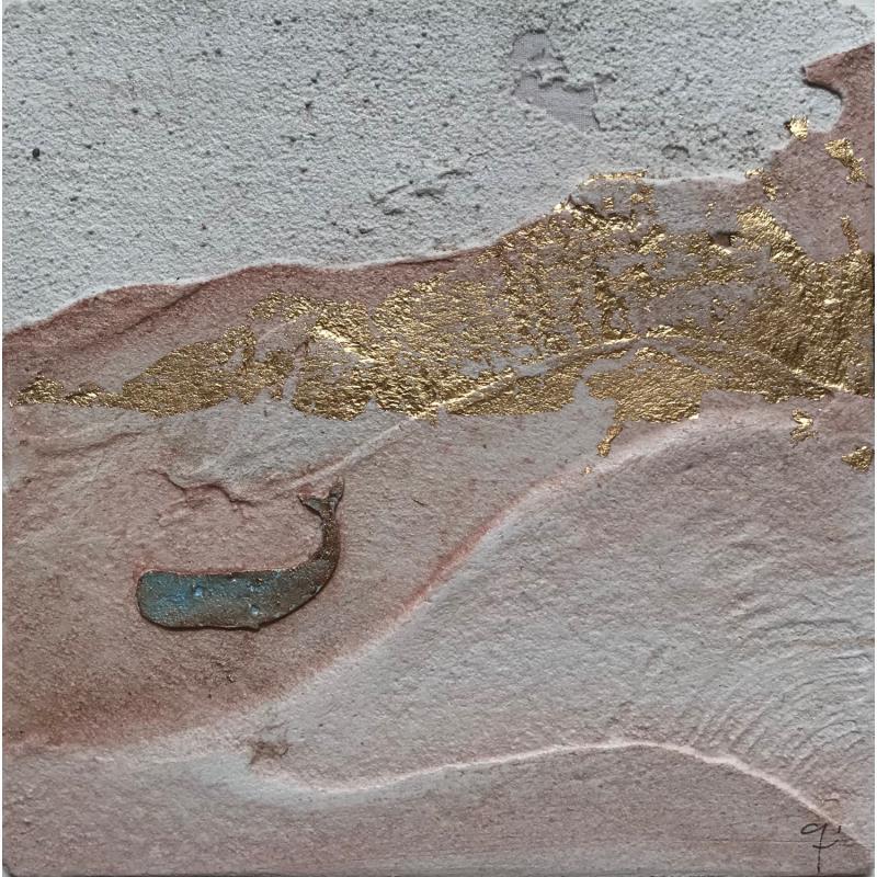Gemälde GOOD TIMES von Roma Gaia | Gemälde Naive Kunst Minimalistisch Acryl Sand