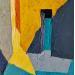 Gemälde La porte bleue von Tomàs | Gemälde Abstrakt Urban Öl