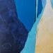 Peinture Espace bleu par Tomàs | Tableau Abstrait Urbain Scènes de vie Huile