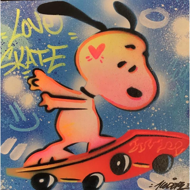 Painting snoopy skate board  by Kedarone | Painting Pop-art Acrylic, Graffiti Pop icons