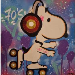 Painting Snoopy 70's by Kedarone | Painting Pop-art Acrylic, Graffiti Pop icons