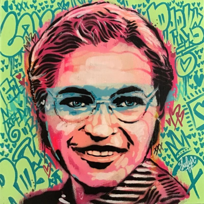 Peinture Rosa Parks  par Sufyr | Tableau Street Art Graffiti Posca