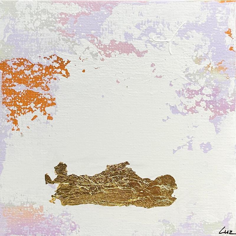 Peinture Ma reine par Luz Alexandra | Tableau Abstrait Acrylique, Feuille d'or Minimaliste